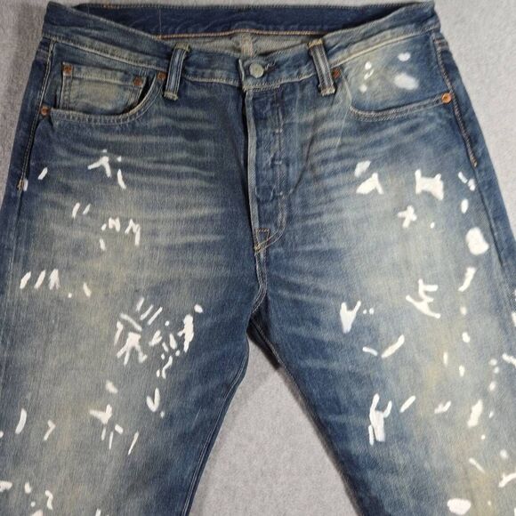 Levis Jeans 501 34x32 Paint Splatter - Picture 3 of 14